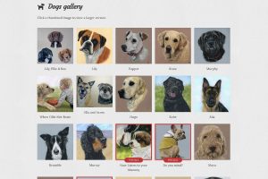 Anne Marie Pet Portraits website gallery with lightbox feature