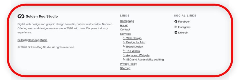 Footer example