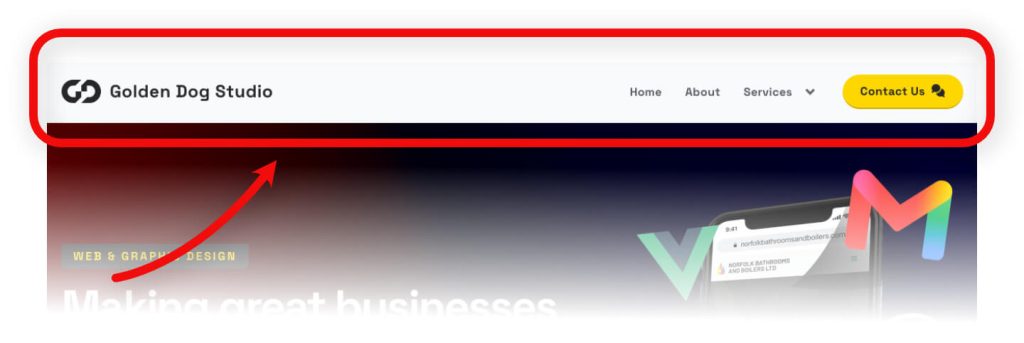 Header example