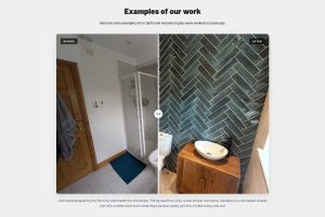 NBAB website with a before/after swiper app