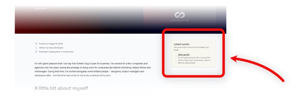 Sidebar example